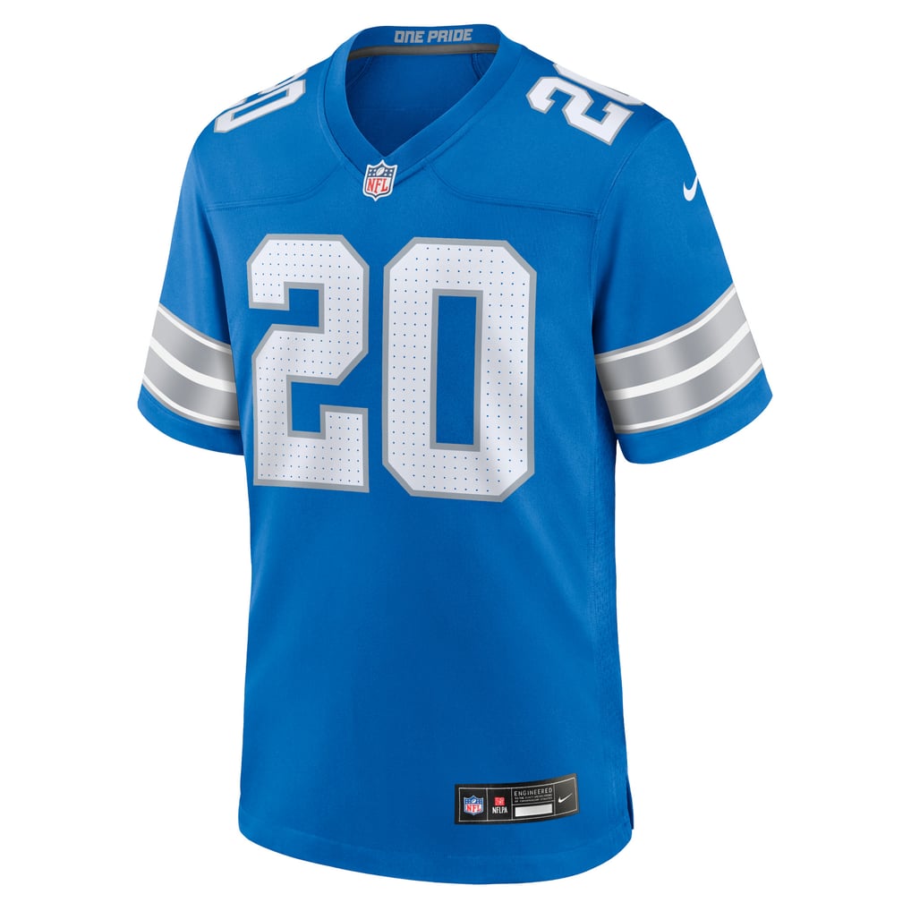 Men's Detroit Lions Barry Sanders Nike Blue Retired Player Game Jersey - Image 3