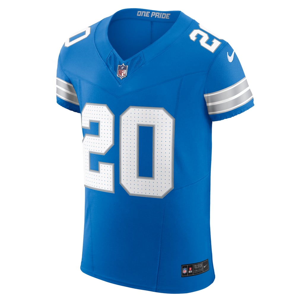 Men's Detroit Lions Barry Sanders Nike Blue Team Vapor F.U.S.E. Elite Jersey - Image 3