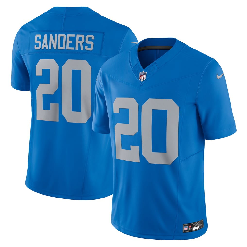 Men's Detroit Lions Barry Sanders Nike Blue Vapor F.U.S.E. Alternate Limited Jersey - Image 2