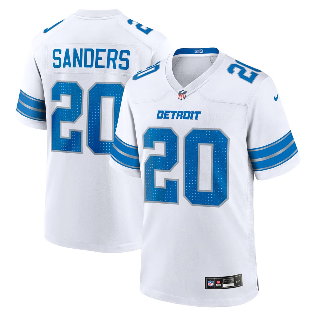 Men's Detroit Lions Barry Sanders Nike White Retired Player Game Jersey - Image 1