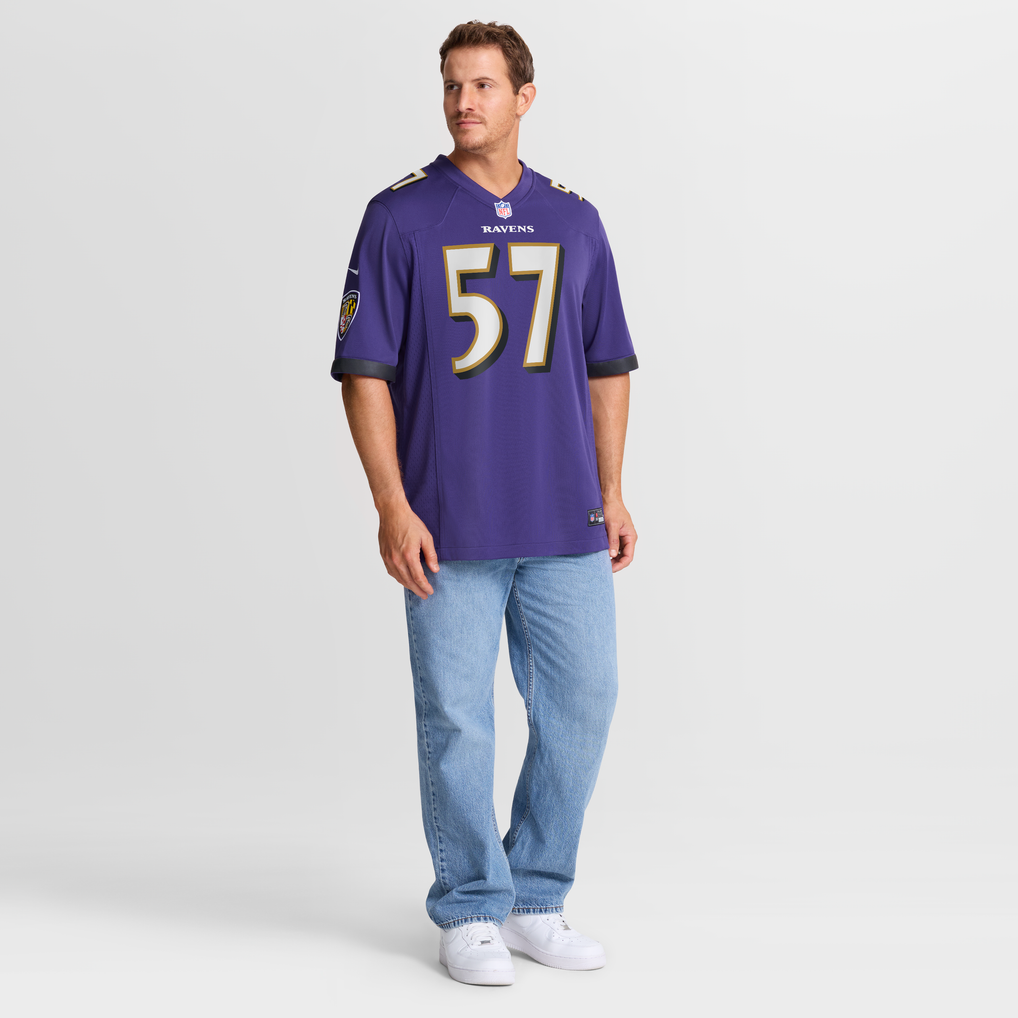 Men's Baltimore Ravens Bart Scott Nike Purple Game Retired Player Jersey