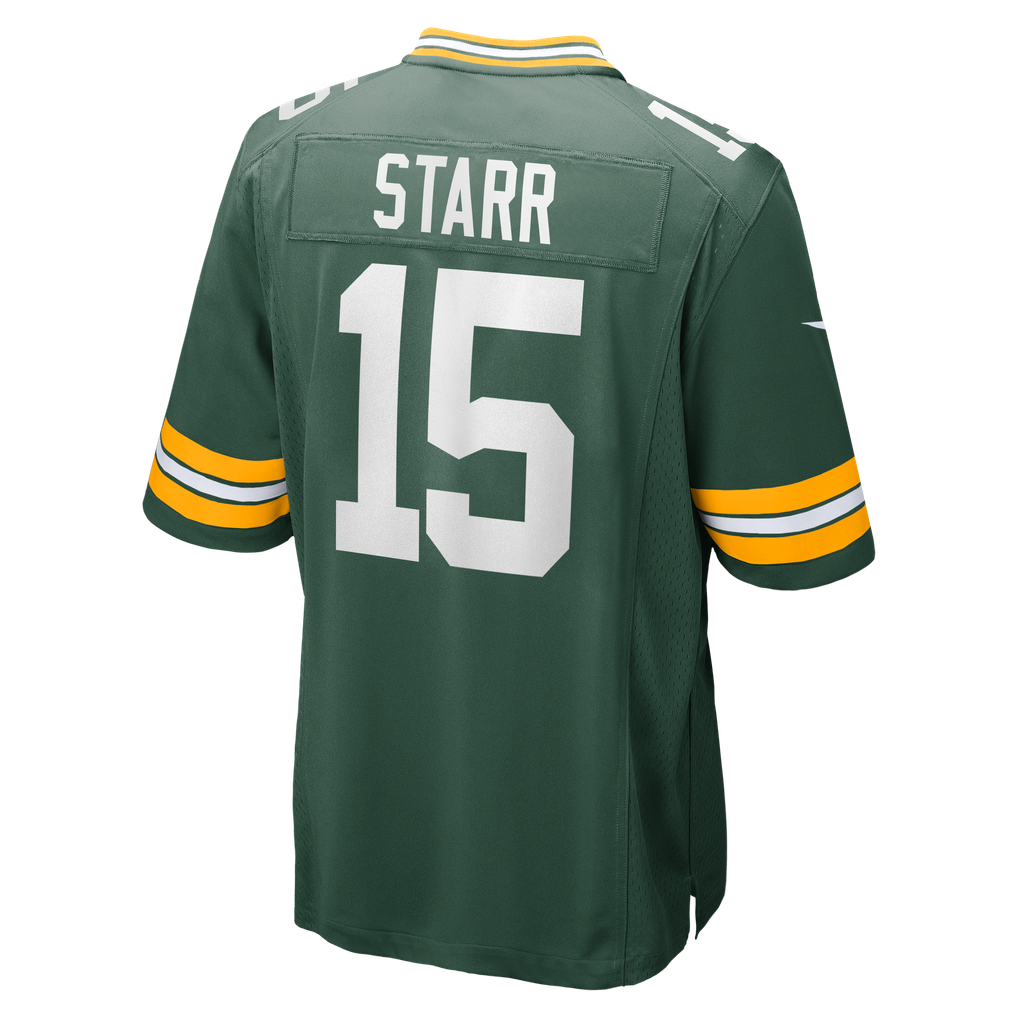 Men's Green Bay Packers Bart Starr Nike Green Game Retired Player Jersey - Image 4