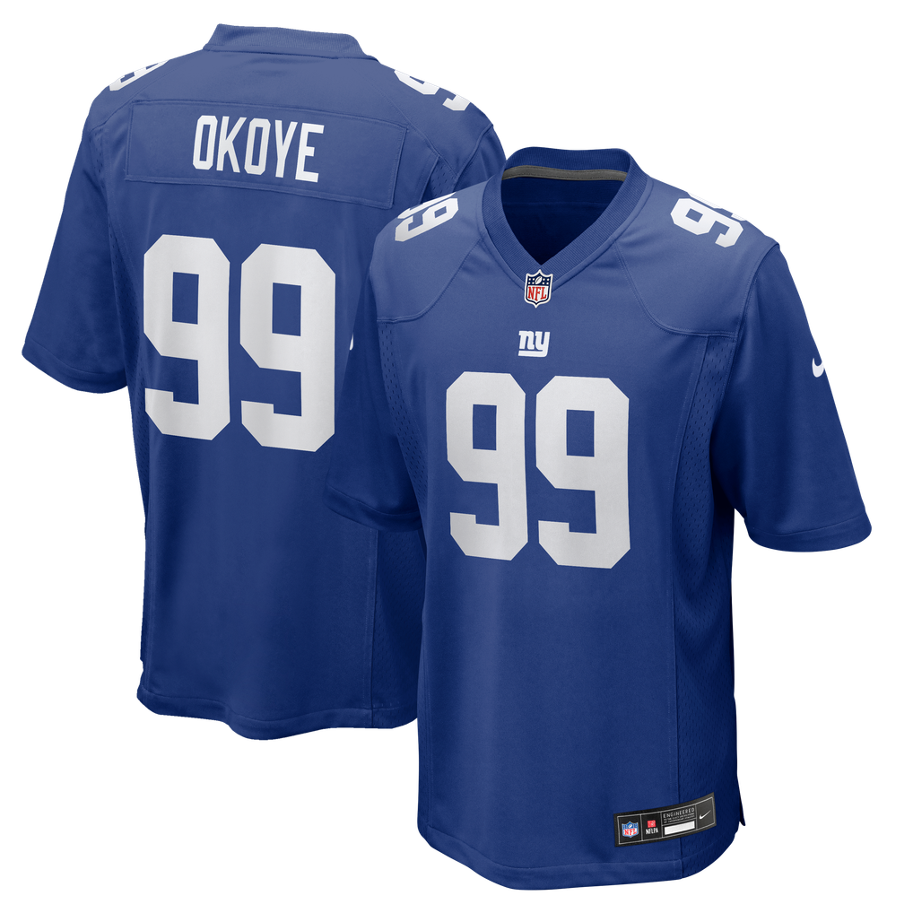 Men's New York Giants Basil Okoye Nike Royal Team Game Jersey - Image 2