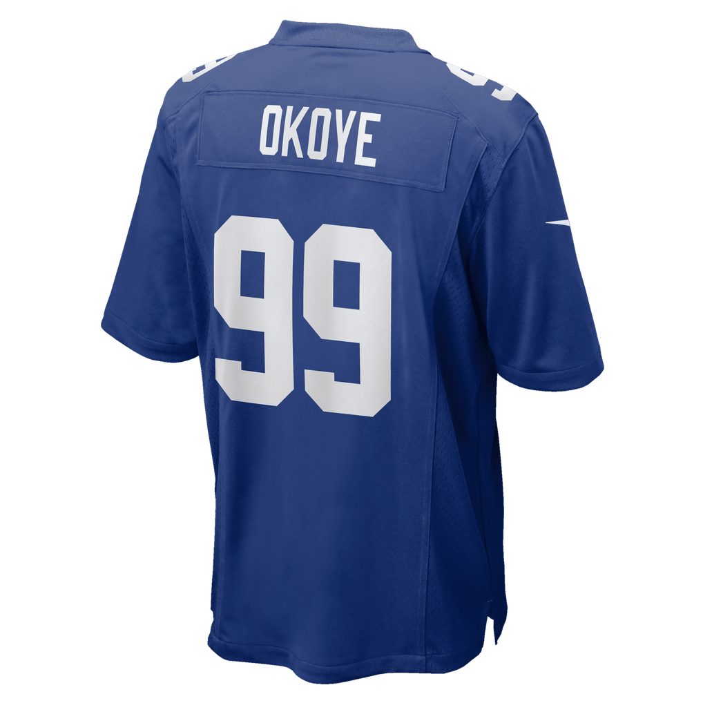 Men's New York Giants Basil Okoye Nike Royal Team Game Jersey - Image 6