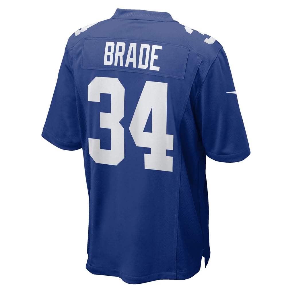 Men's New York Giants Beau Brade Nike  Royal Team Game Jersey - Image 4