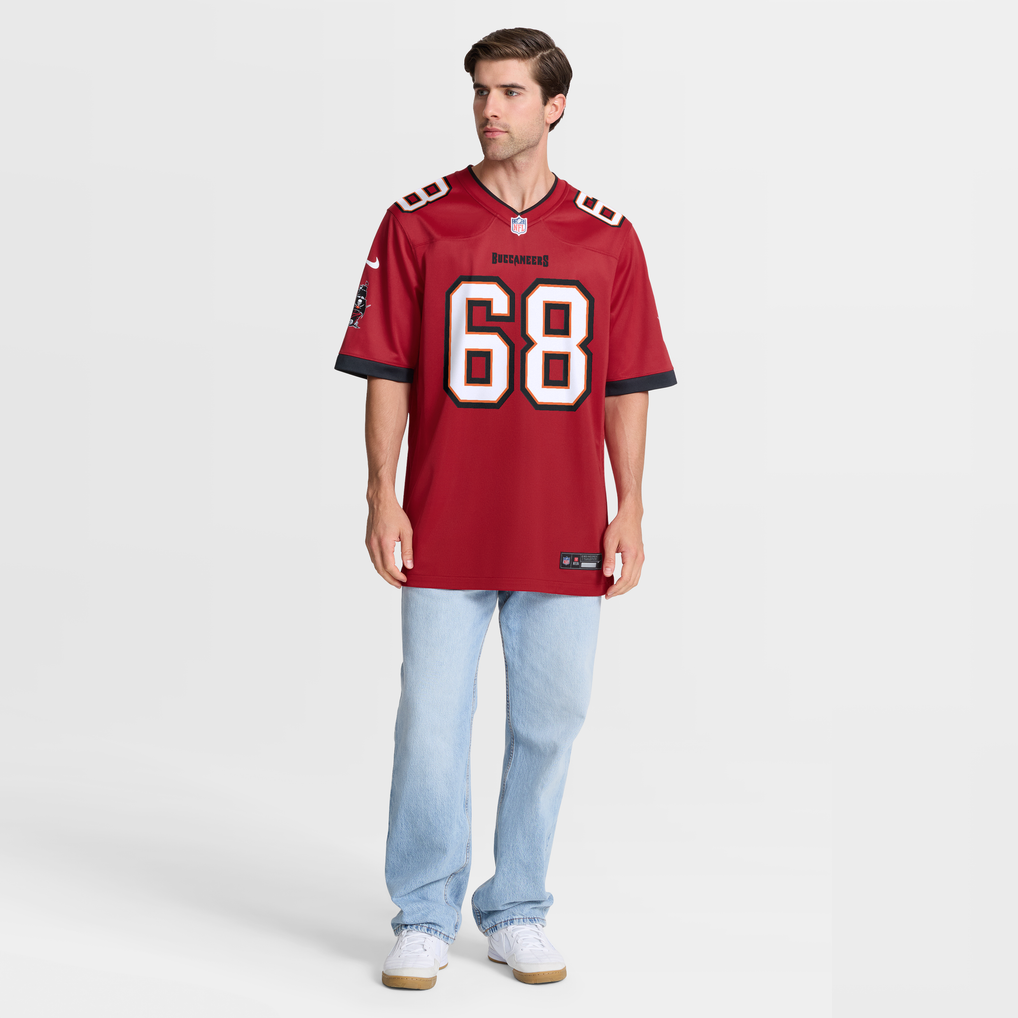 Men's Tampa Bay Buccaneers Ben Bredeson Nike  Red  Game Jersey - Image 8