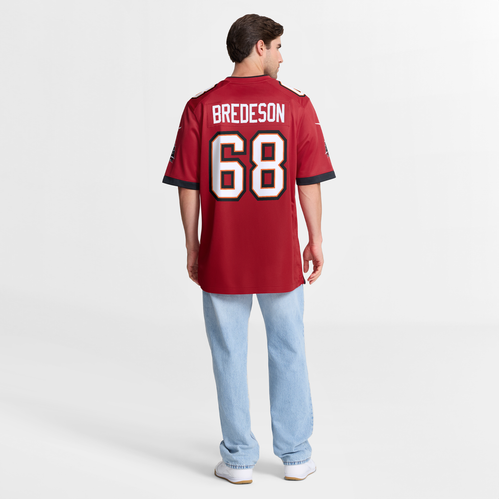 Men's Tampa Bay Buccaneers Ben Bredeson Nike  Red  Game Jersey - Image 9