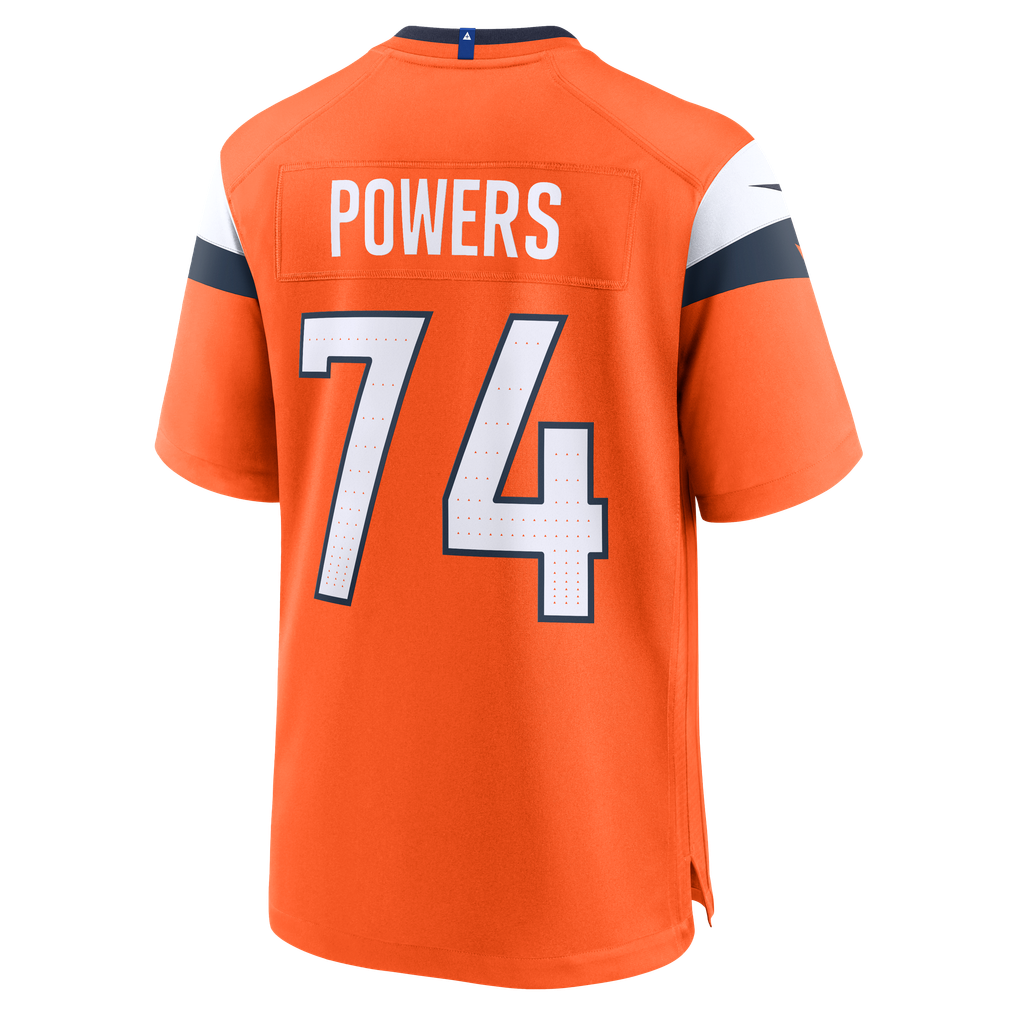 Men's Denver Broncos Ben Powers Nike  Orange Team Game Jersey - Image 4