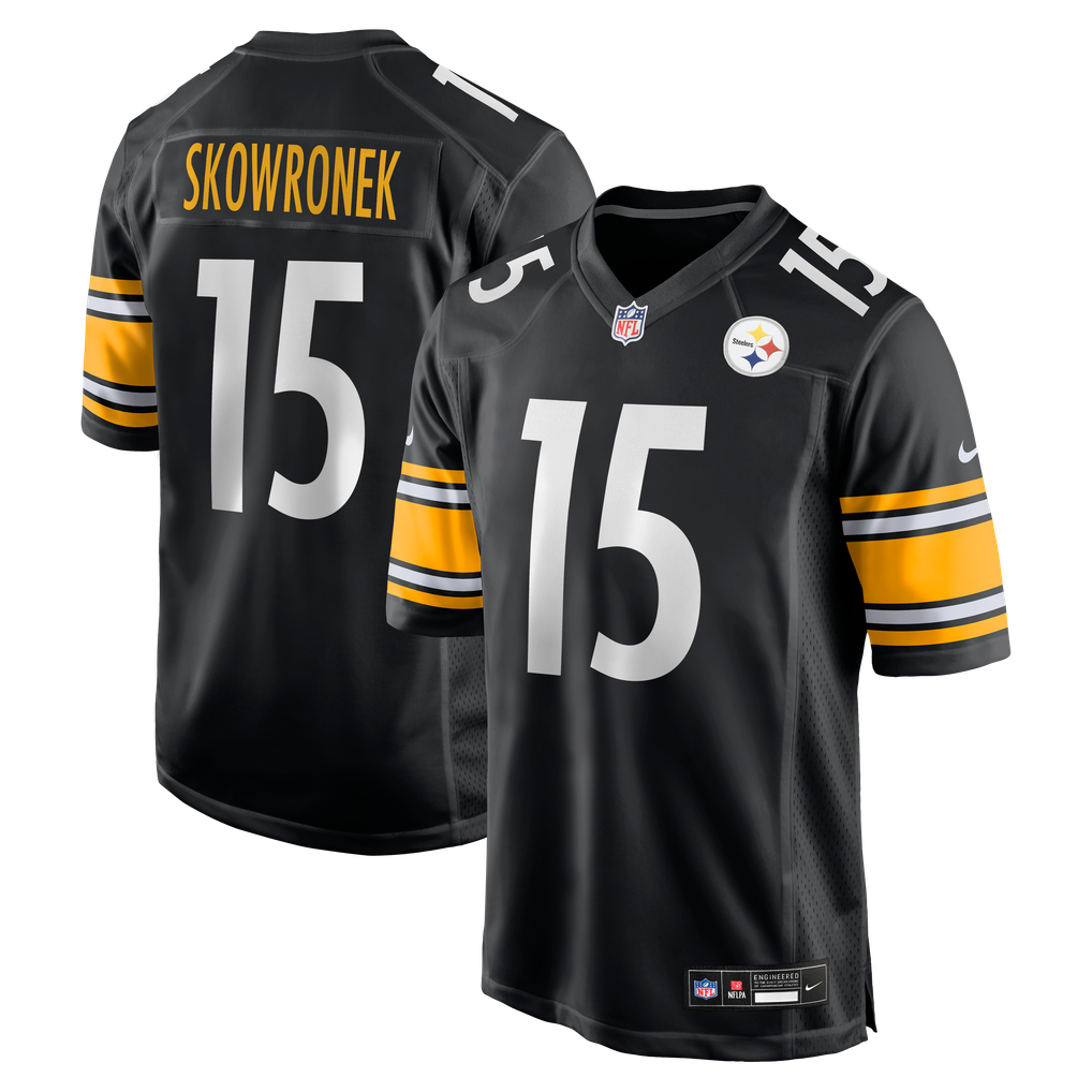 Men's Pittsburgh Steelers Ben Skowronek Nike  Black Team Game Jersey - Image 1