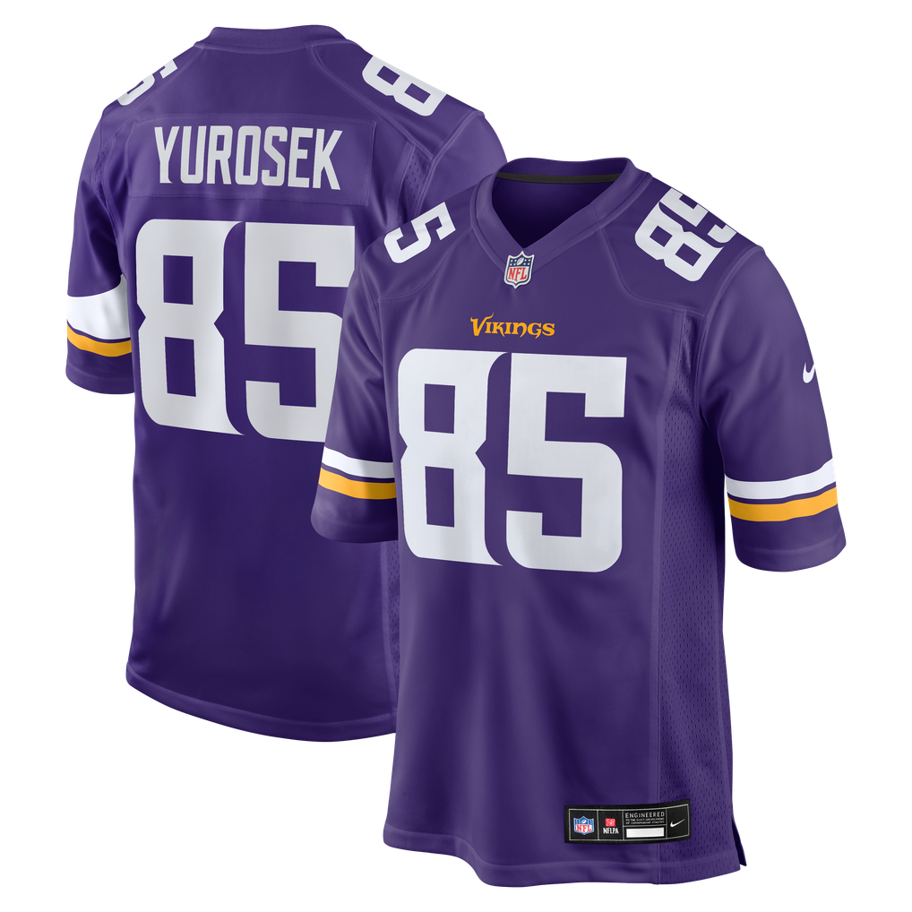 Men's Minnesota Vikings Ben Yurosek Nike  Purple Team Game Jersey - Image 1