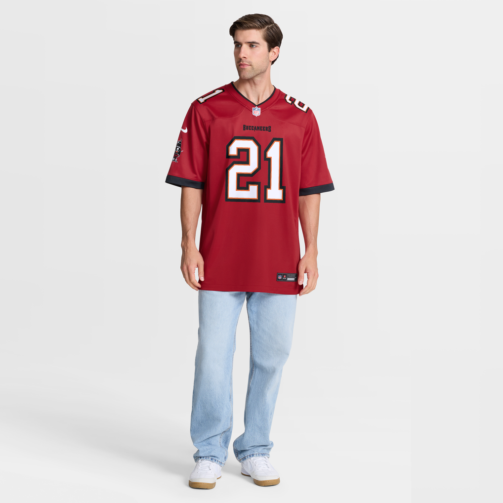 Men's Tampa Bay Buccaneers Benjamin Morrison Nike  Red Team Game Jersey - Image 8