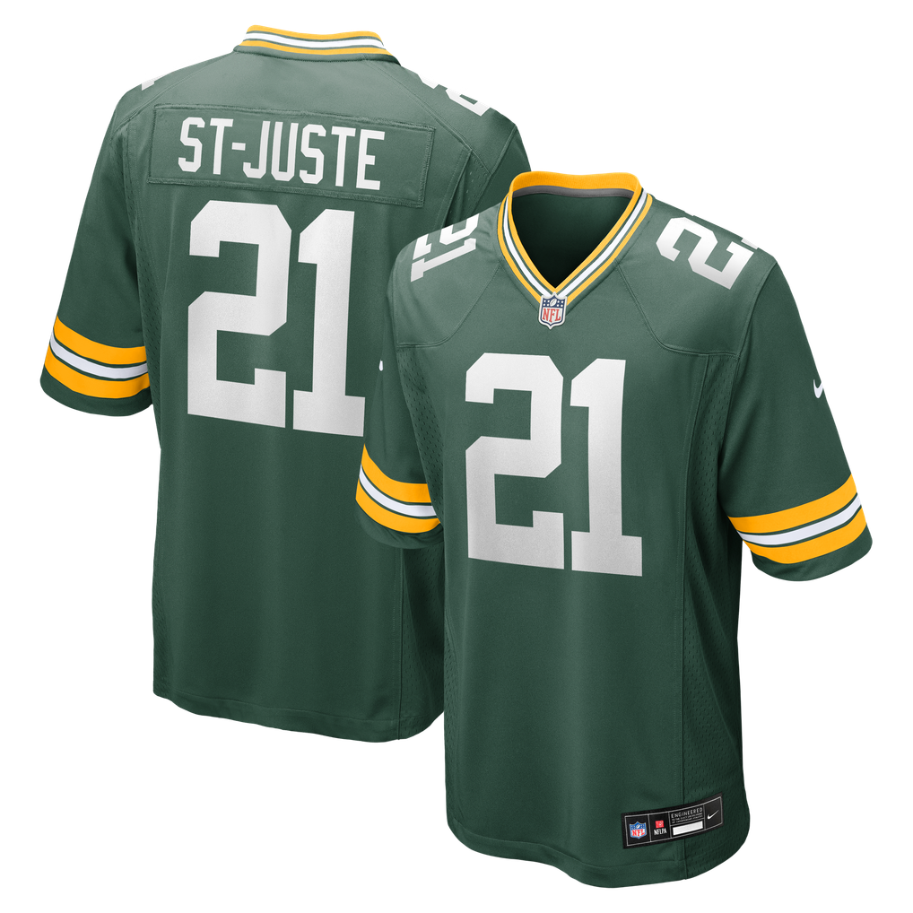Men's Green Bay Packers Benjamin St-Juste Nike  Green Team Game Jersey - Image 2