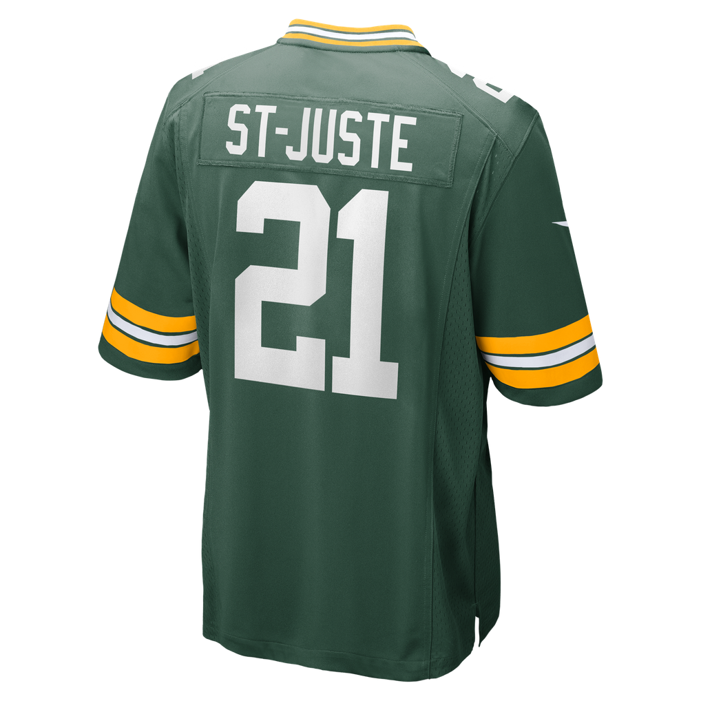 Men's Green Bay Packers Benjamin St-Juste Nike  Green Team Game Jersey - Image 4