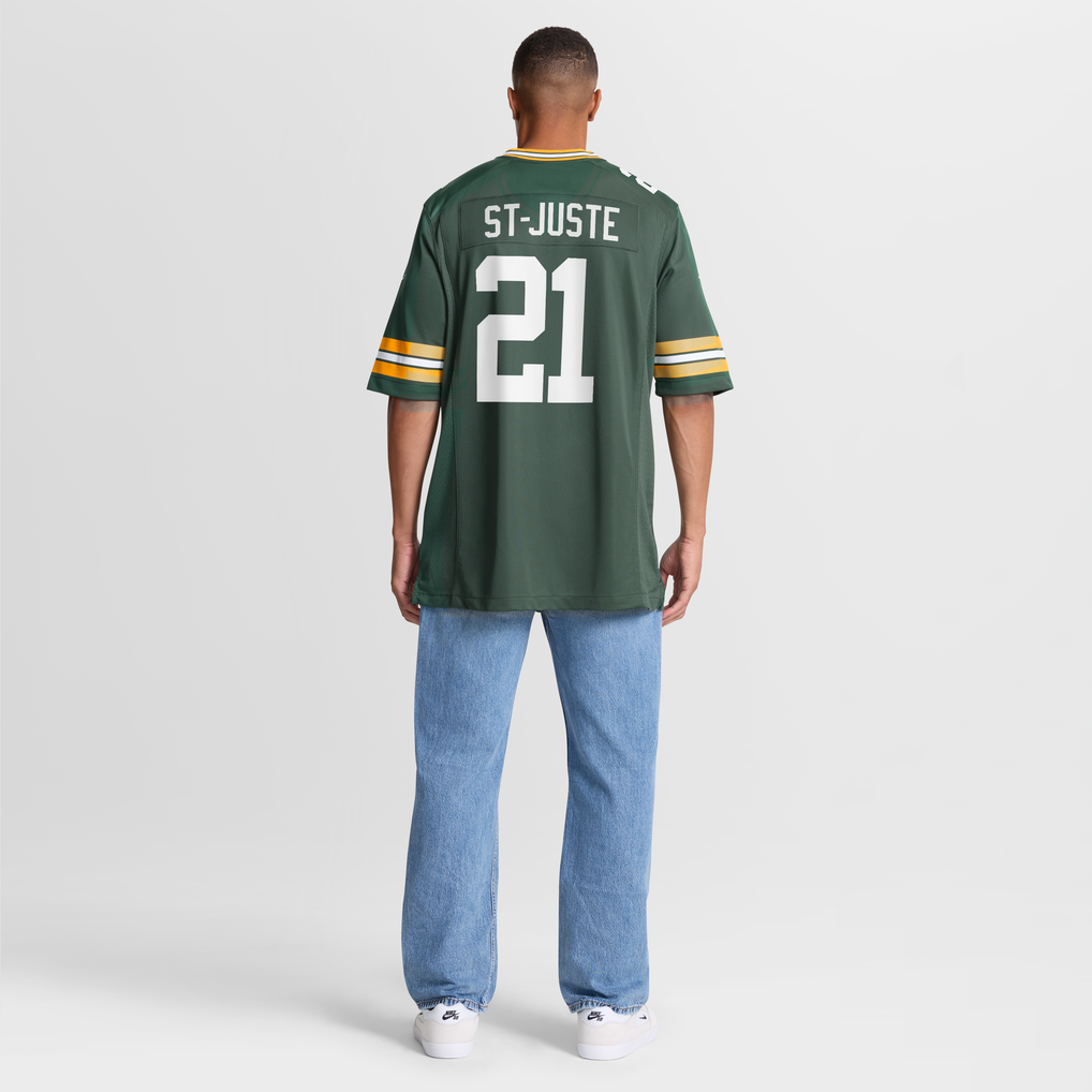 Men's Green Bay Packers Benjamin St-Juste Nike  Green Team Game Jersey - Image 6