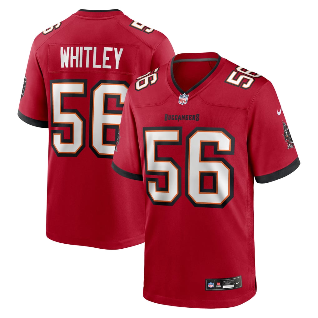 Men's Tampa Bay Buccaneers Benton Whitley Nike  Red Team Game Jersey - Image 2