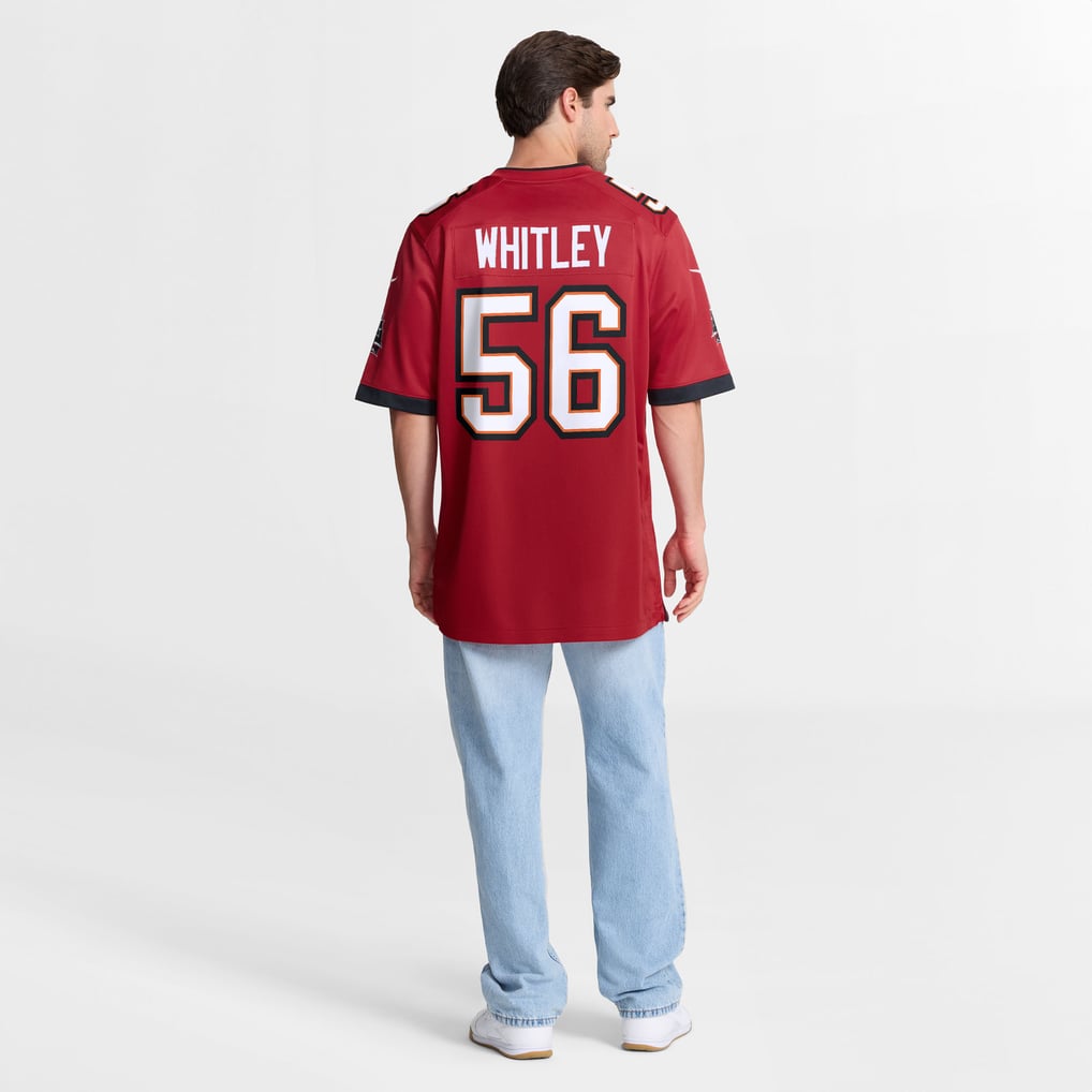Men's Tampa Bay Buccaneers Benton Whitley Nike  Red Team Game Jersey - Image 6