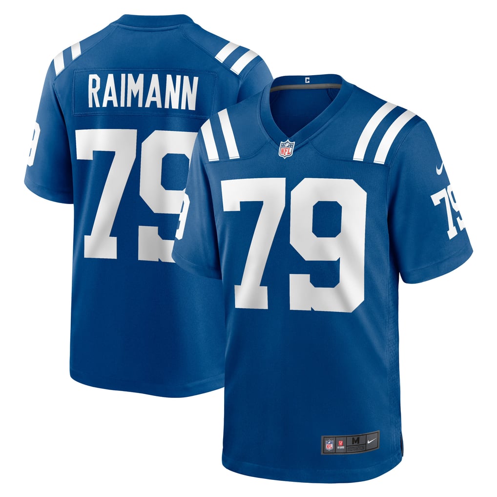Men's Indianapolis Colts Bernhard Raimann Nike Royal Player Game Jersey - Image 2
