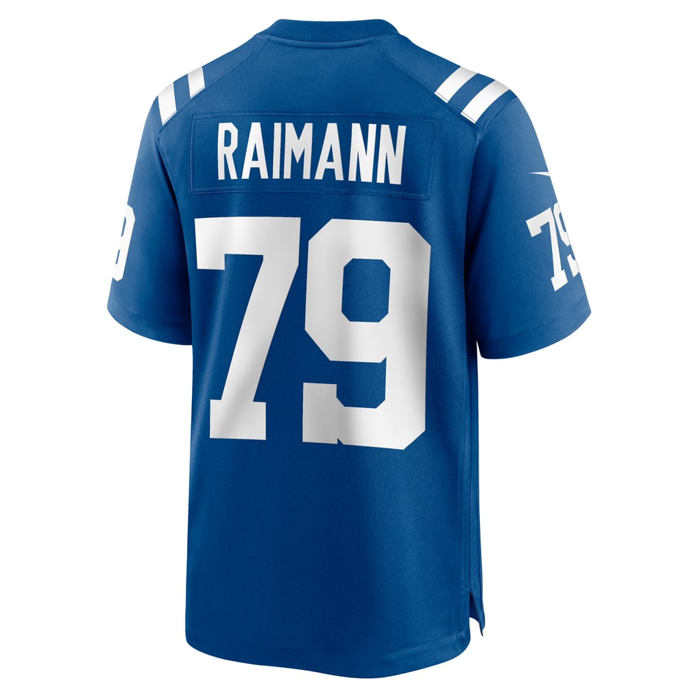 Men's Indianapolis Colts Bernhard Raimann Nike Royal Player Game Jersey - Image 4