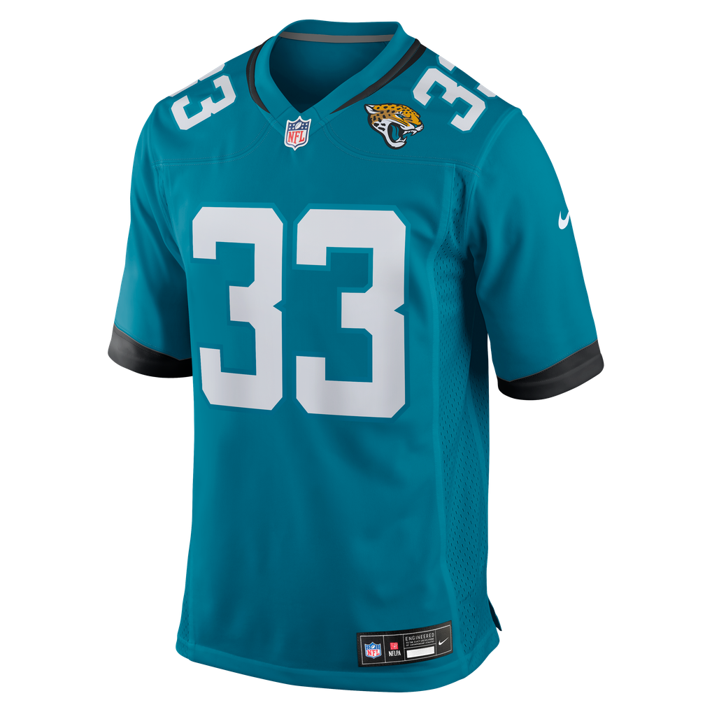 Men's Jacksonville Jaguars Bhayshul Tuten Nike  Teal Team Game Jersey - Image 3