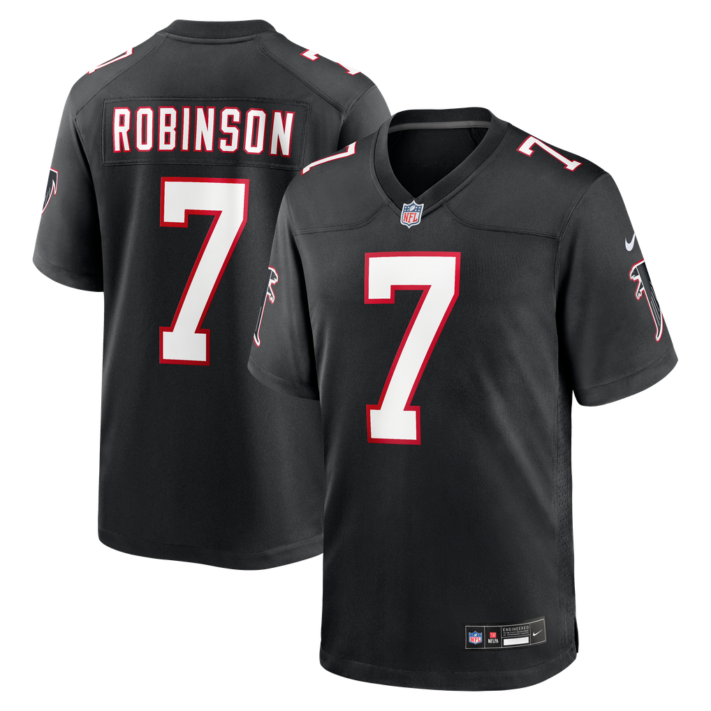 Men's Atlanta Falcons Bijan Robinson Nike Black Throwback Game Jersey
