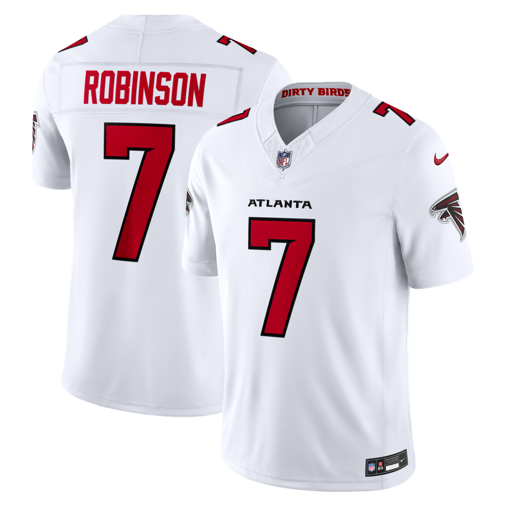Men's Atlanta Falcons Bijan Robinson Nike White Vapor F.U.S.E. Stitched Limited Jersey