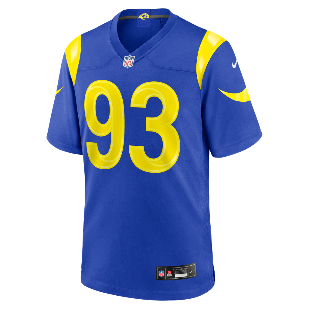 Men's Los Angeles Rams Bill Norton Nike Royal Team Game Jersey - Image 3