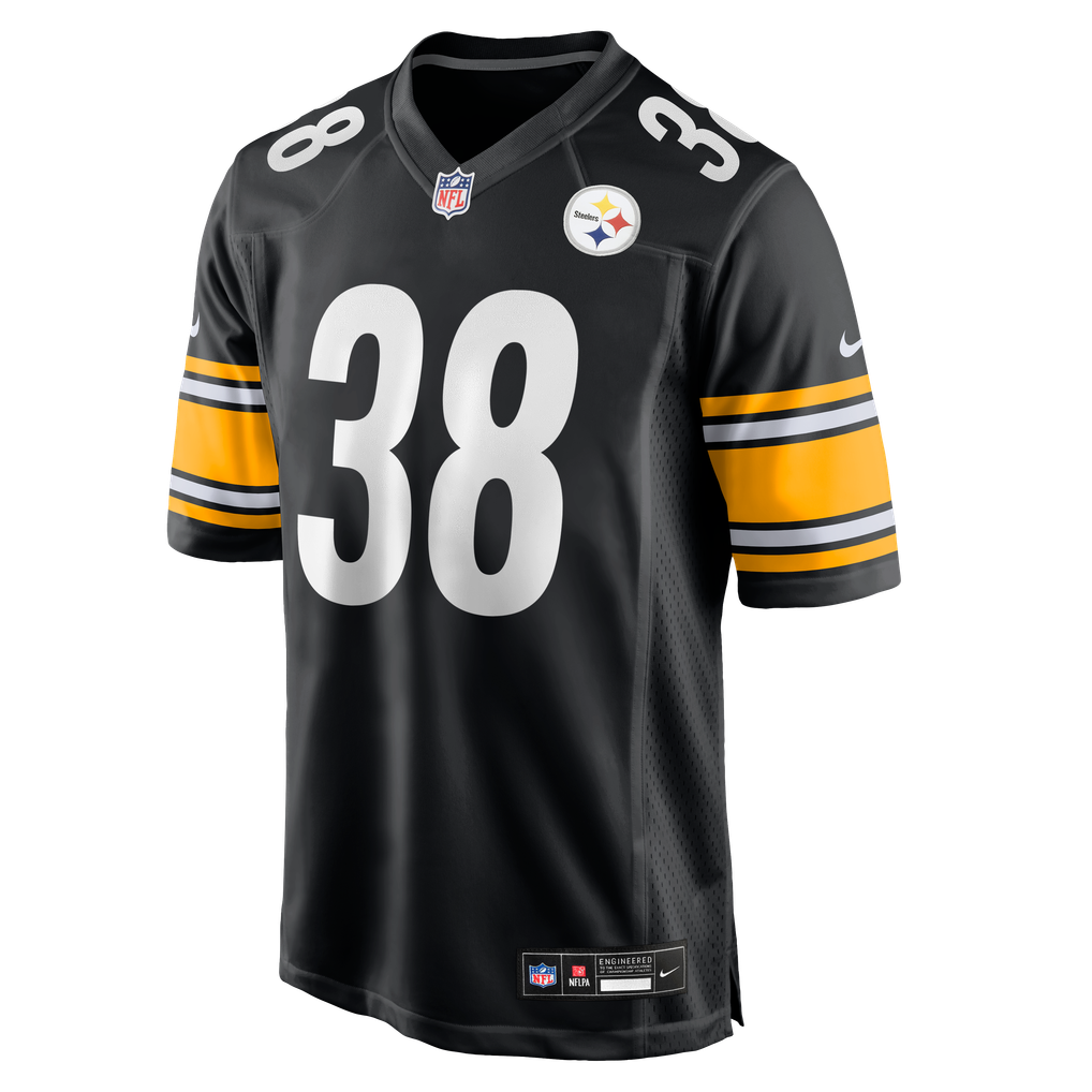 Men's Pittsburgh Steelers Bishop Fitzgerald Nike Black Team Game Jersey - Image 6