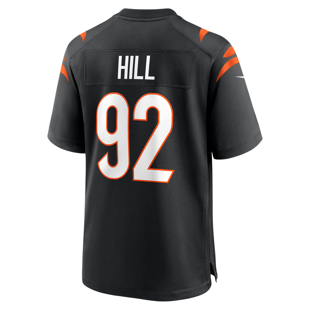 Men's Cincinnati Bengals B.J. Hill Nike Black Game Jersey - Image 4
