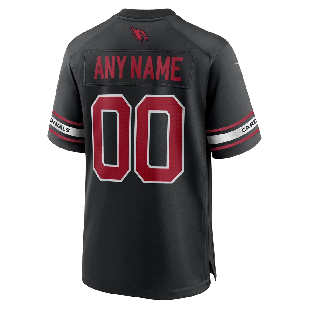 Men's Arizona Cardinals Nike Black Alternate Custom Game Jersey - Image 4