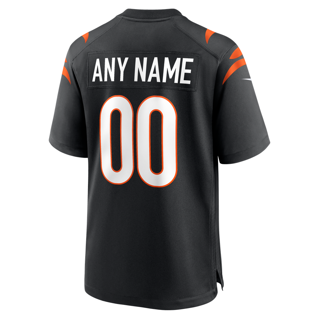 Men's Cincinnati Bengals Nike Black Game Custom Jersey - Image 4
