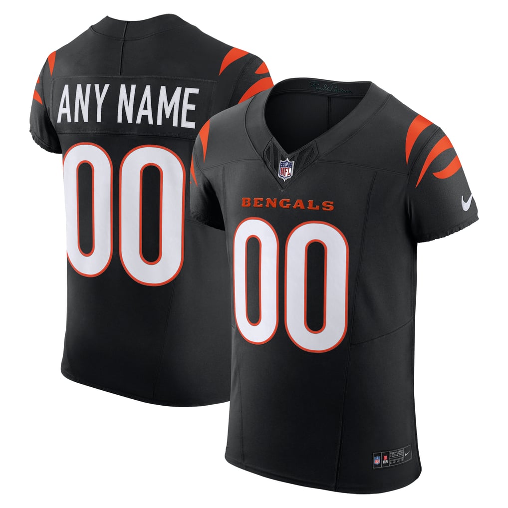 Men's Cincinnati Bengals Nike Black Team Vapor F.U.S.E. Elite Custom Jersey - Image 2