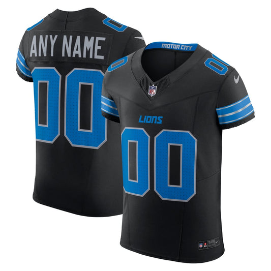 Men's Detroit Lions Nike  Black Alternate Vapor F.U.S.E. Elite Custom Jersey - Image 1