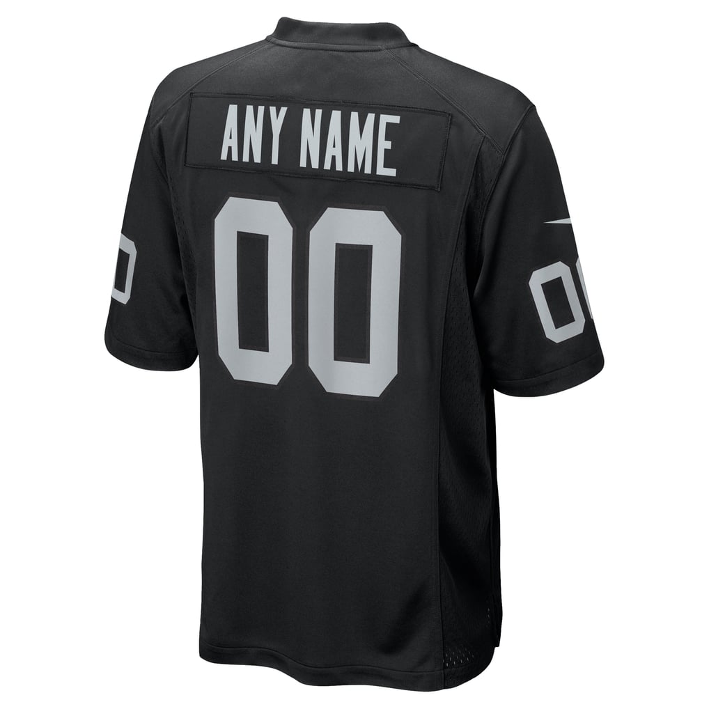 Men's Las Vegas Raiders Nike Black Custom Game Jersey - Image 4