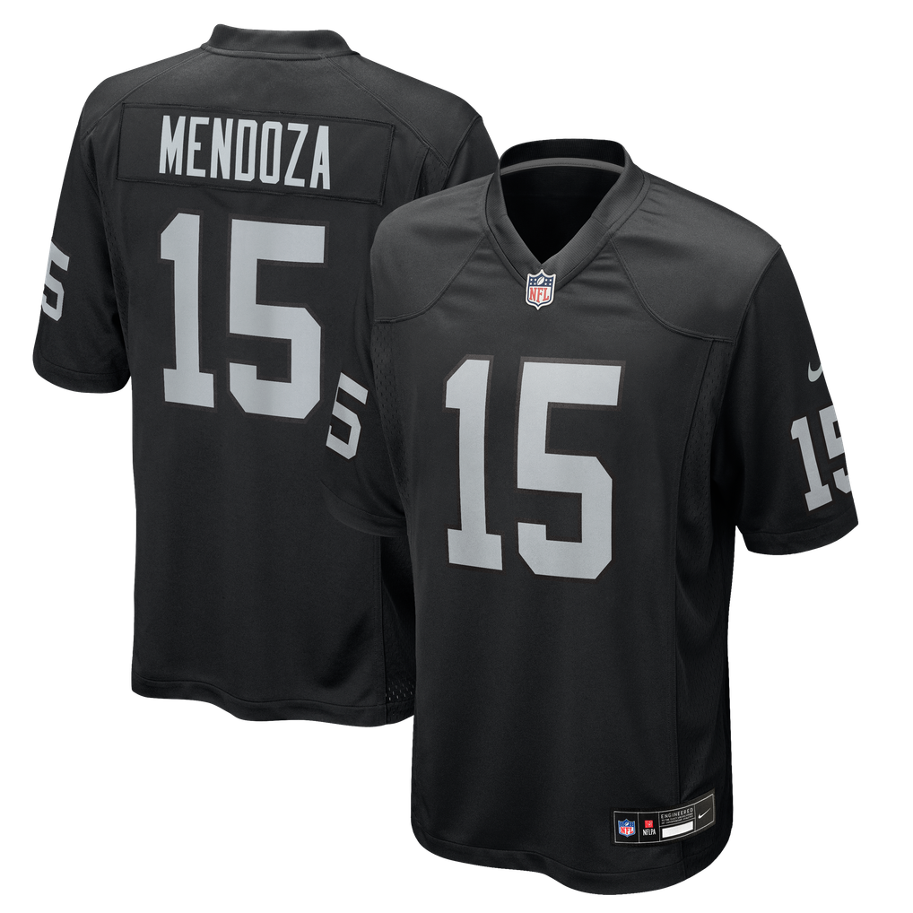 Men's Las Vegas Raiders Fernando Mendoza Nike Black Team Game Jersey - Image 1
