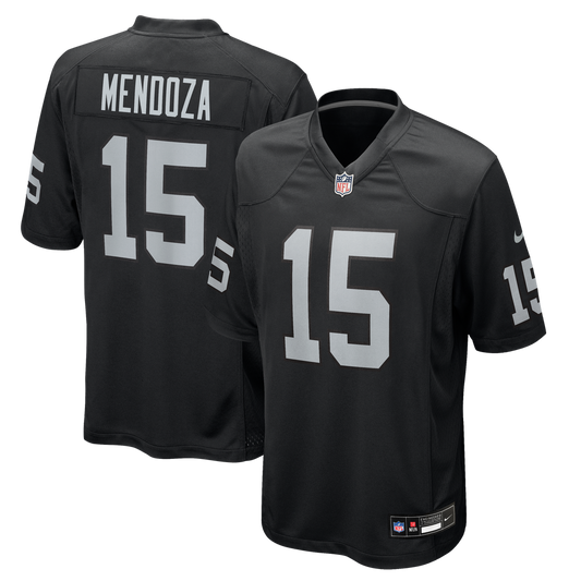 Men's Las Vegas Raiders Fernando Mendoza Nike Black Team Game Jersey - Image 1