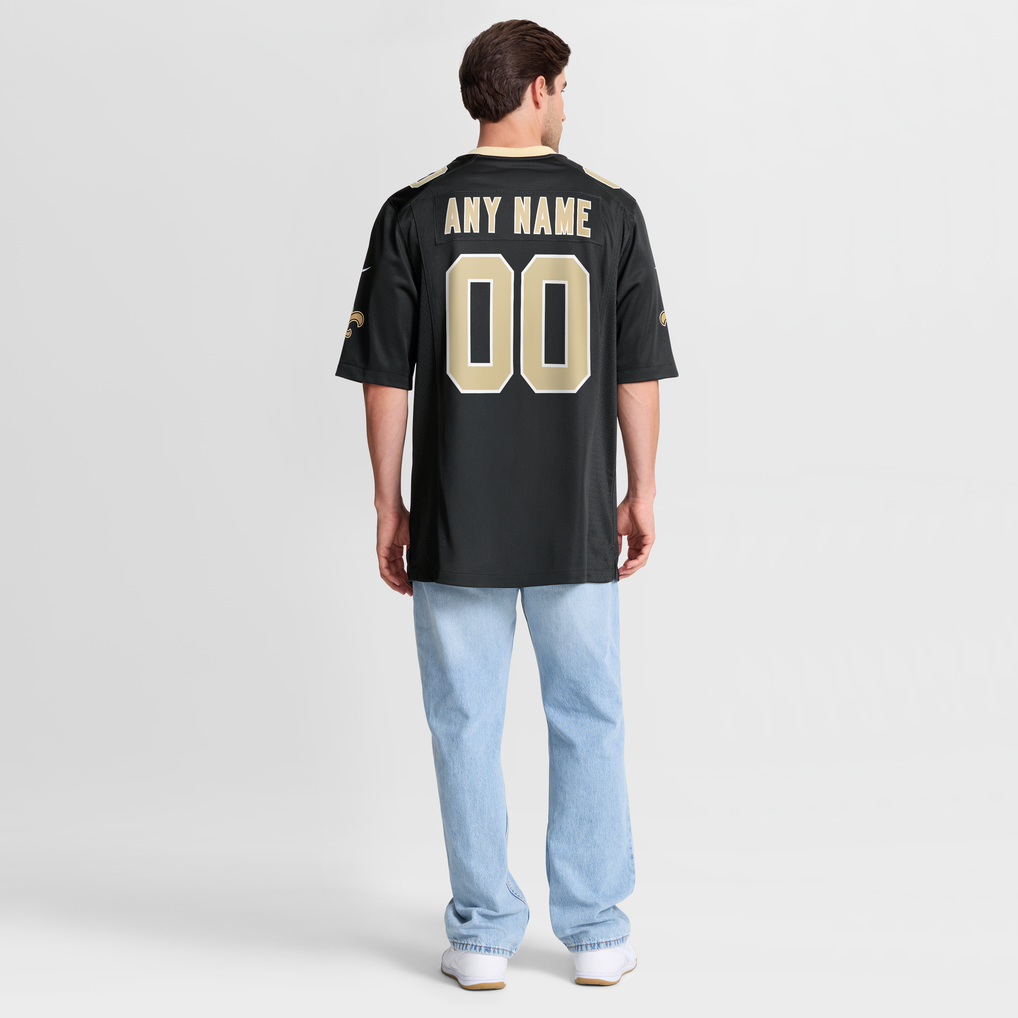 Men's New Orleans Saints Nike Black Custom Game Jersey - Image 9