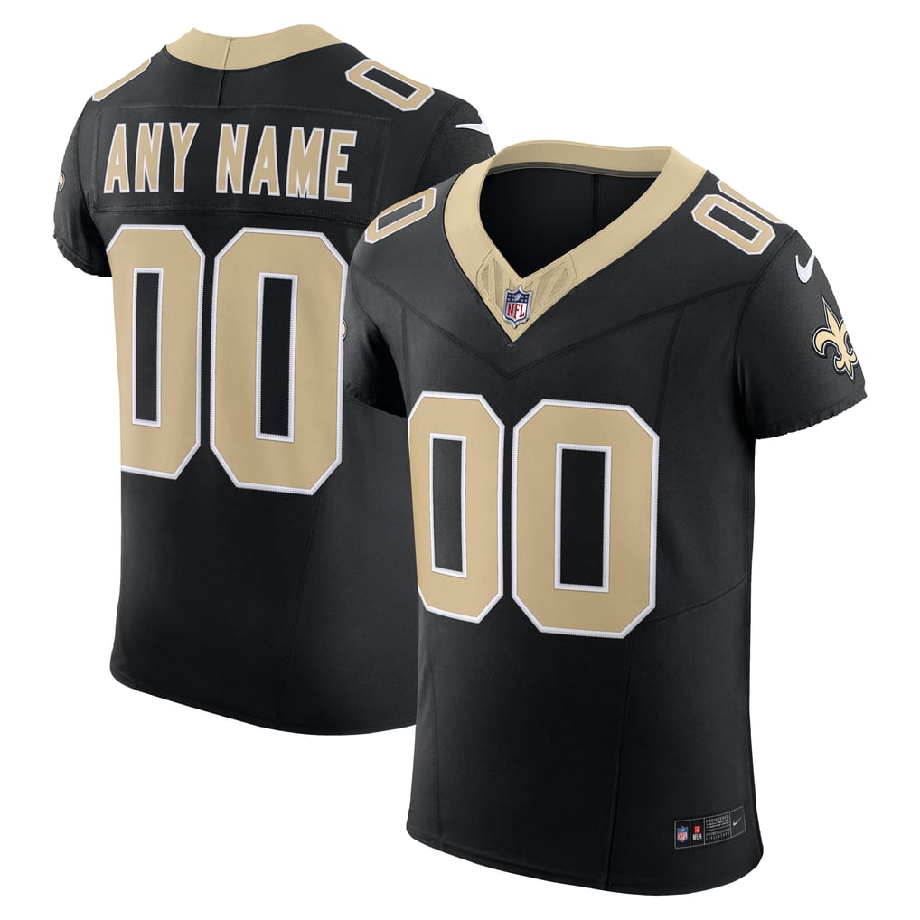 Men's New Orleans Saints Nike Black Vapor F.U.S.E. Elite Custom Jersey - Image 1