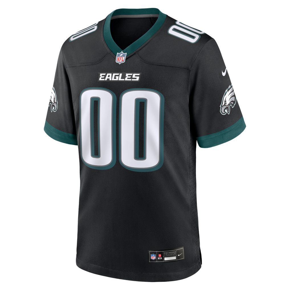 Men's Philadelphia Eagles  Nike Black Alternate Custom Game Jersey - Image 3