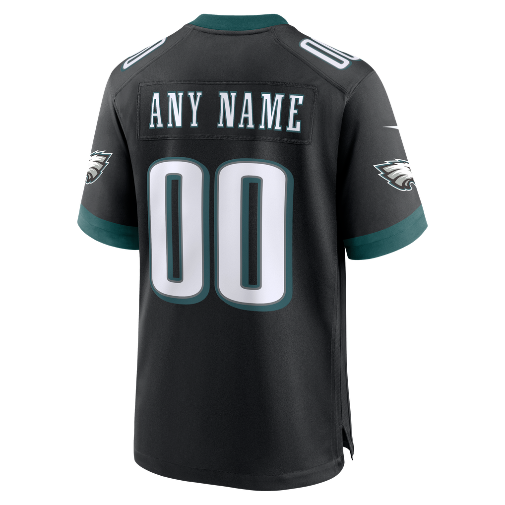 Men's Philadelphia Eagles  Nike Black Alternate Custom Game Jersey - Image 4