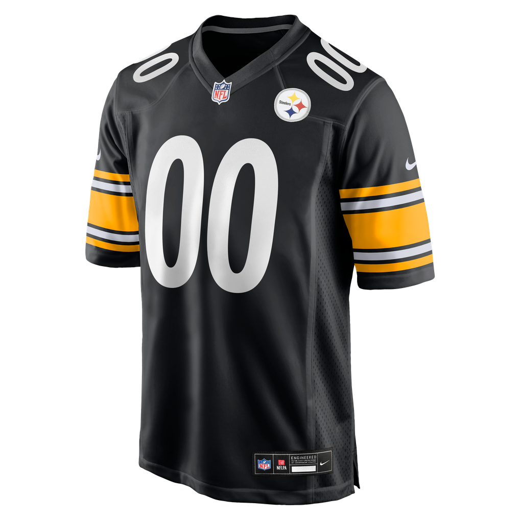 Men's Pittsburgh Steelers Nike Black Custom Game Jersey - Image 3