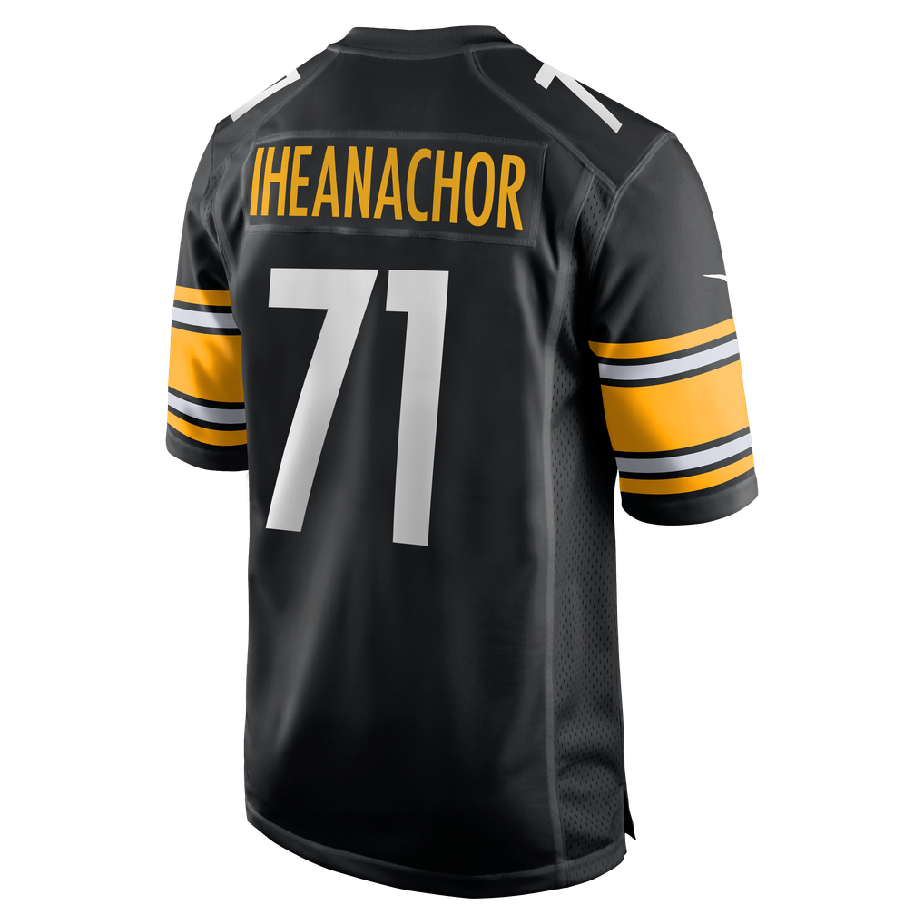 Men's Pittsburgh Steelers Max Iheanachor Nike Black Team Game Jersey - Image 4