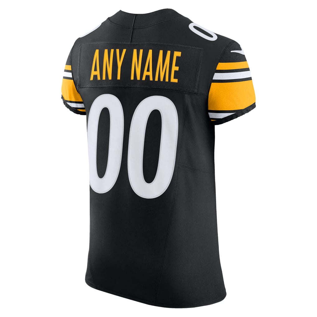 Men's Pittsburgh Steelers Nike Black Vapor F.U.S.E. Elite Custom Jersey - Image 4