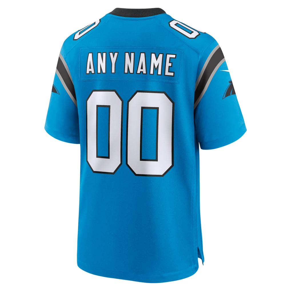 Men's Carolina Panthers Nike Blue Alternate Custom Game Jersey - Image 4
