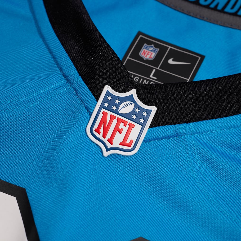 Men's Carolina Panthers Nike Blue Alternate Custom Game Jersey - Image 5