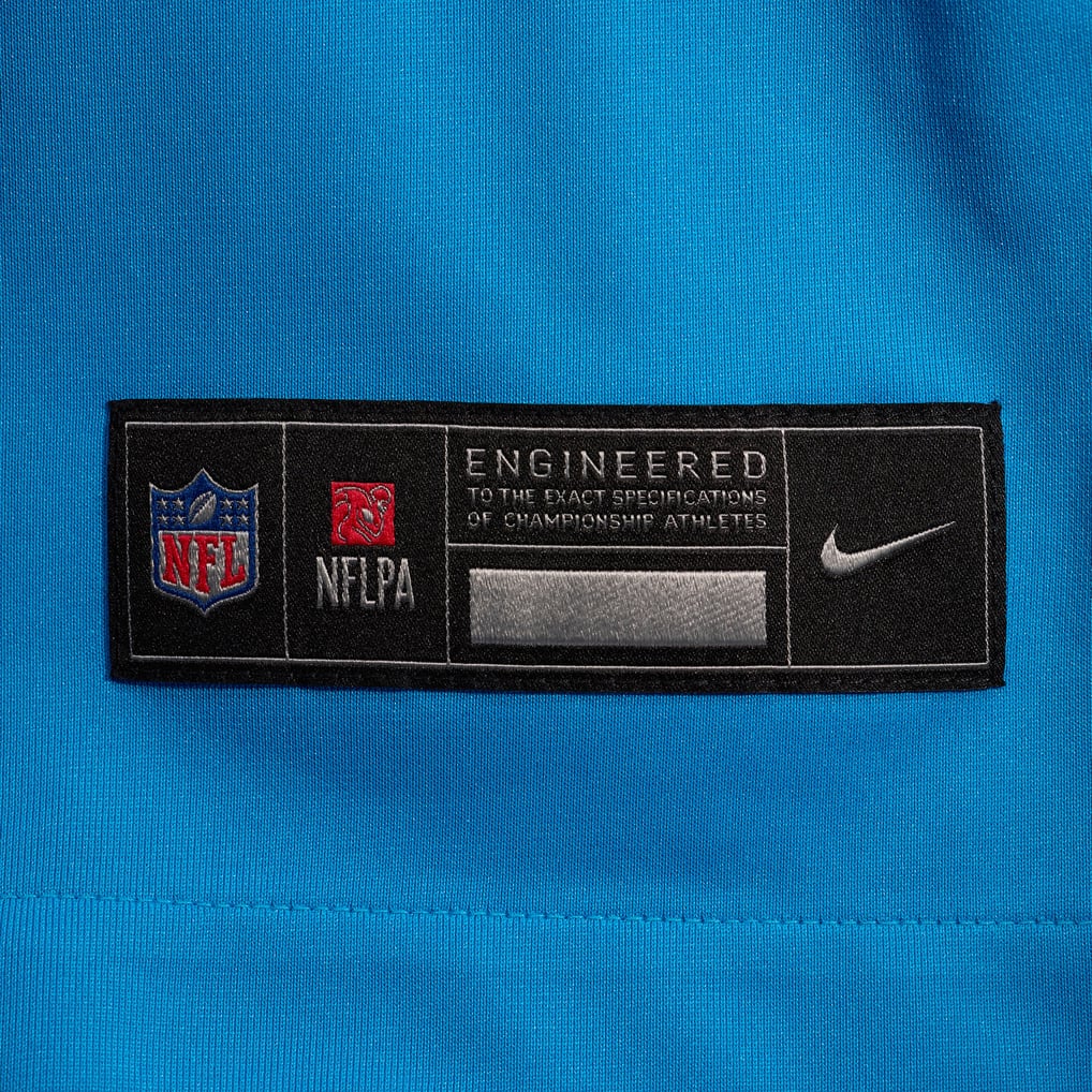 Men's Carolina Panthers Nike Blue Alternate Custom Game Jersey - Image 7