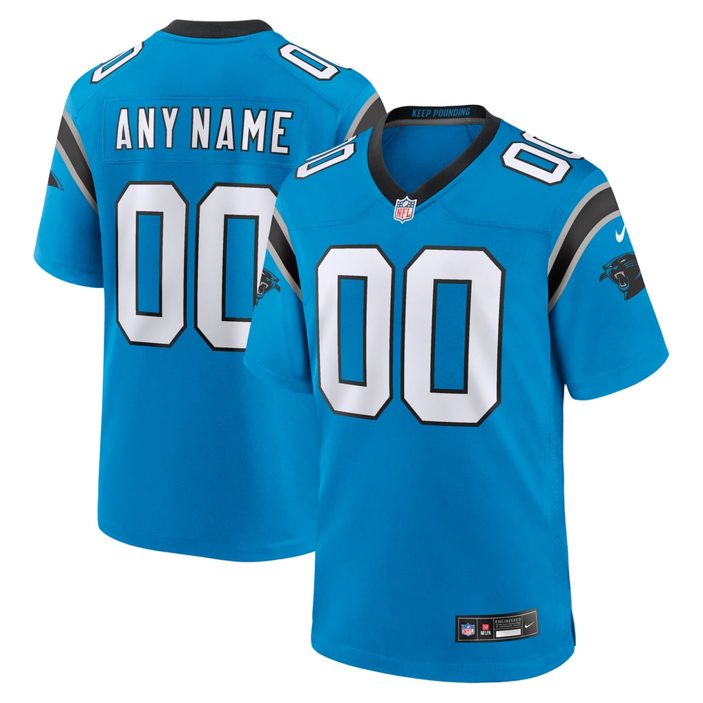 Men's Carolina Panthers Nike Blue Alternate Custom Game Jersey - Image 1