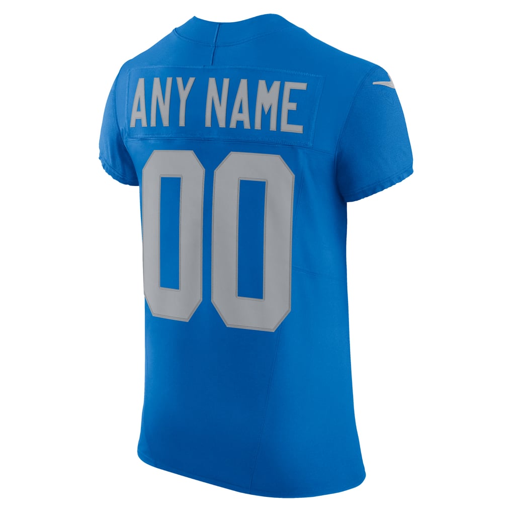Men's Detroit Lions Nike  Blue Alternate Vapor F.U.S.E. Elite Custom Jersey - Image 4