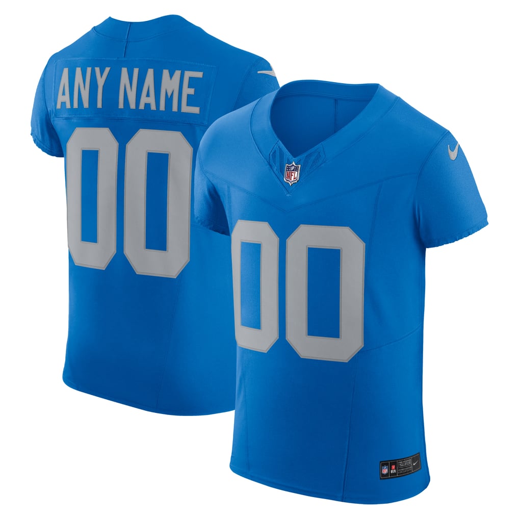 Men's Detroit Lions Nike  Blue Alternate Vapor F.U.S.E. Elite Custom Jersey - Image 1