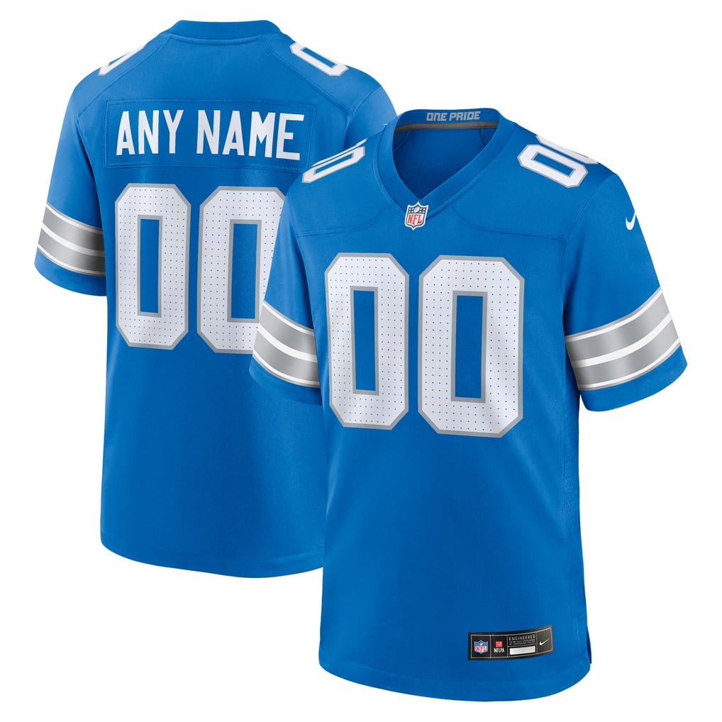 Men's Detroit Lions  Nike Blue Custom Game Jersey - Image 2