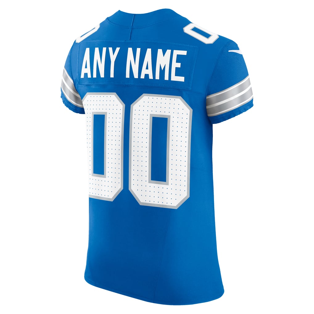 Men's Detroit Lions Nike  Blue Team Vapor F.U.S.E. Elite Custom Jersey - Image 4